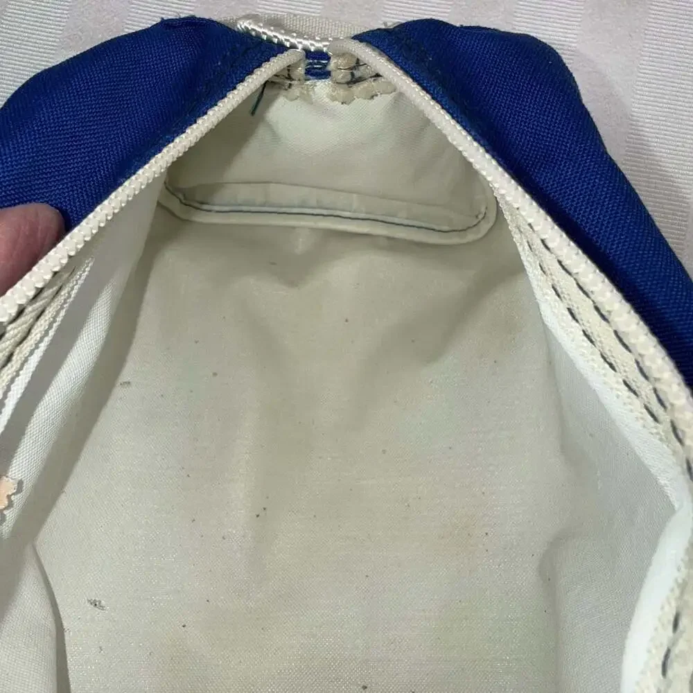 Vintage LL Bean Blue Nylon Toiletry Dopp Bag Travel Kit Freeport Maine